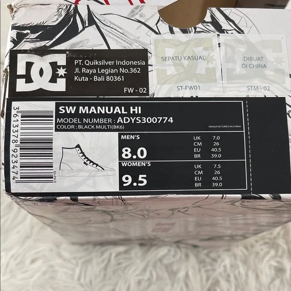 DC Star Wars Manual HI Unisex Black Canvas Skate Inspired Sneakers Shoes Size 8 - Picture 12 of 13